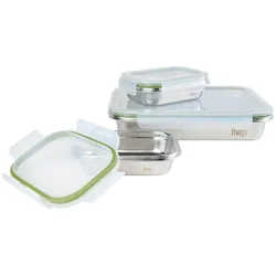 Homeware Edelstahl-Vorratsdosenset 3-tlg.