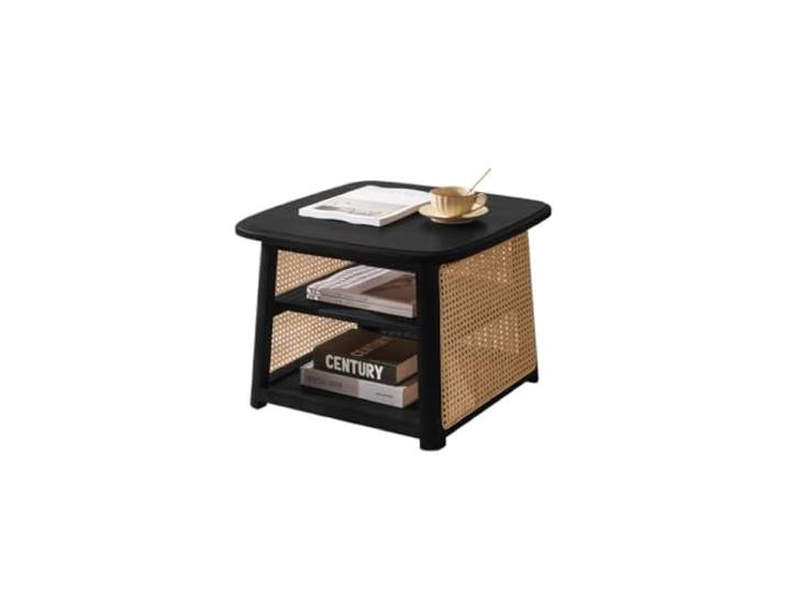 ksjdieunf Couchtisch Couchtisch Retro Massivholz Quadratischer Beistelltisch Kleiner Niedriger Tisch Tische for Wohnzimmer(C)