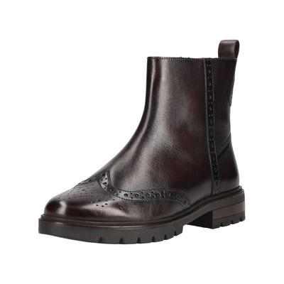 Stiefelette ARA "Ara Stiefelette Leder", Damen, Gr. 38,5, dunkelbraun, Leder, Schuhe Stiefelette