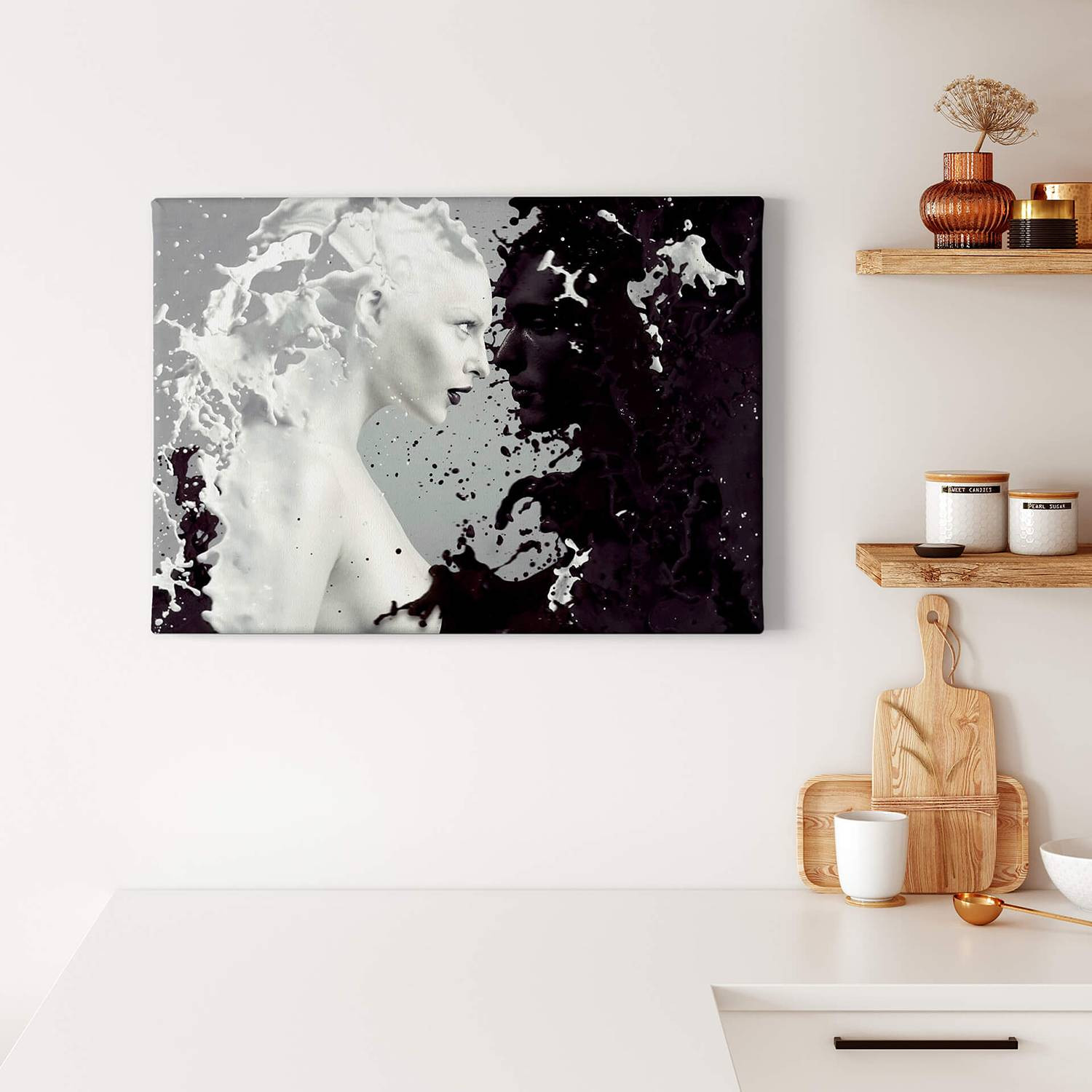 home24 Milk And Coffee wanddecoratie wit, 70 x 50 cm
