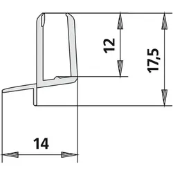 Kermi 4269 1x Dichtleiste 6mm R, 2534043 2534043