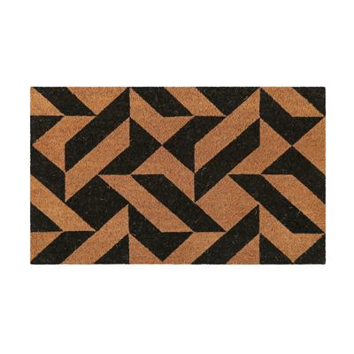 Fußmatte WECON HOME "Mainstage", beige (natur,schwarz), B:60cm H:18mm L:90cm, Kokos, Teppiche, Fußmatte, rutschfest, robust, innen, Außenbereiche überdacht, schwer