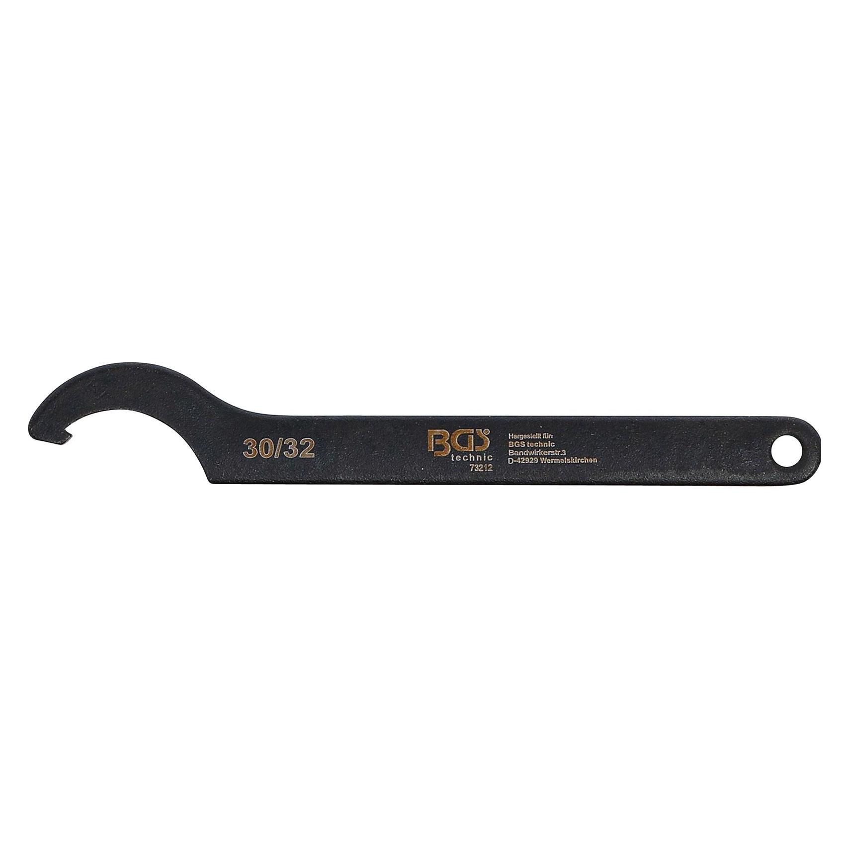 BGS Hakenschlüssel mit Nase 30 - 32 mm (30 mm, 31 mm, 32 mm) (73212)