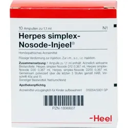 HERPES SIMPLEX NOSODEN INJEEL 10 St