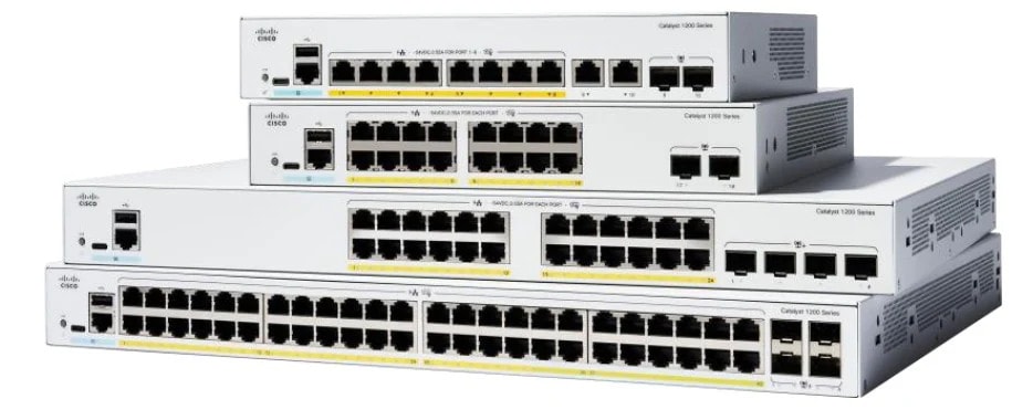 Cisco Catalyst 1200-24FP-4G 28-Port Switch, PoE+ (375W) Rack 1HE C1200-24FP-4G