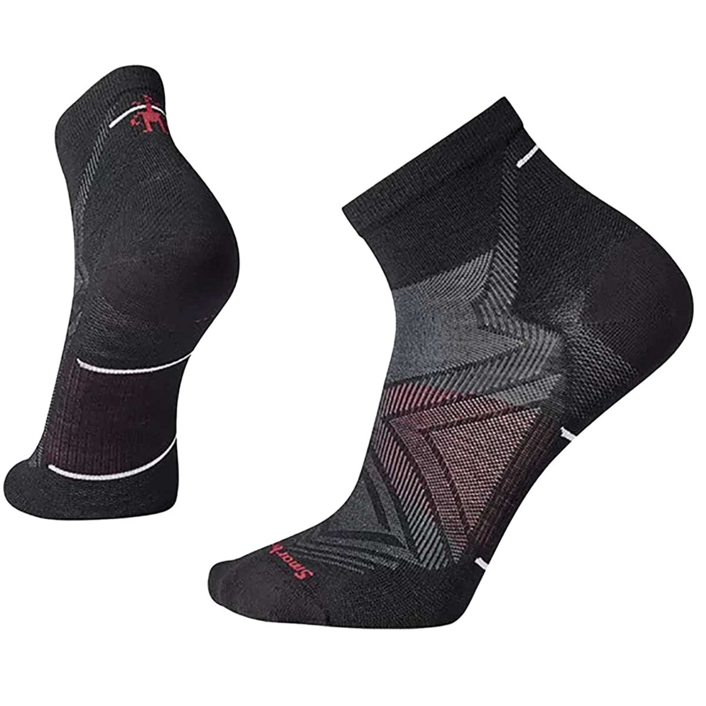 Smartwool Run Zero Cushion Ankle Herren Laufsocken schwarz Größe 38 Trailrunning | Laufen Widerstandsfähig Merinowolle