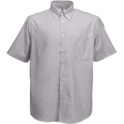 Fruit of the Loom Herren Oxford Hemd Kurzarm 65-112-0 oxford grey S