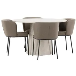 Ebuy24, Essgruppe, Essgruppe Lanzo (5-teilig) (MDF, Stahl)