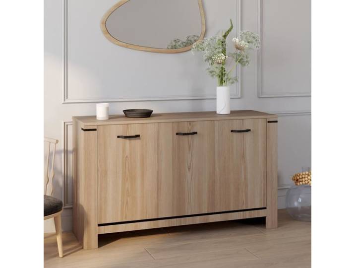ID MARKET buffet 3 portes 140 cm Moderne bois