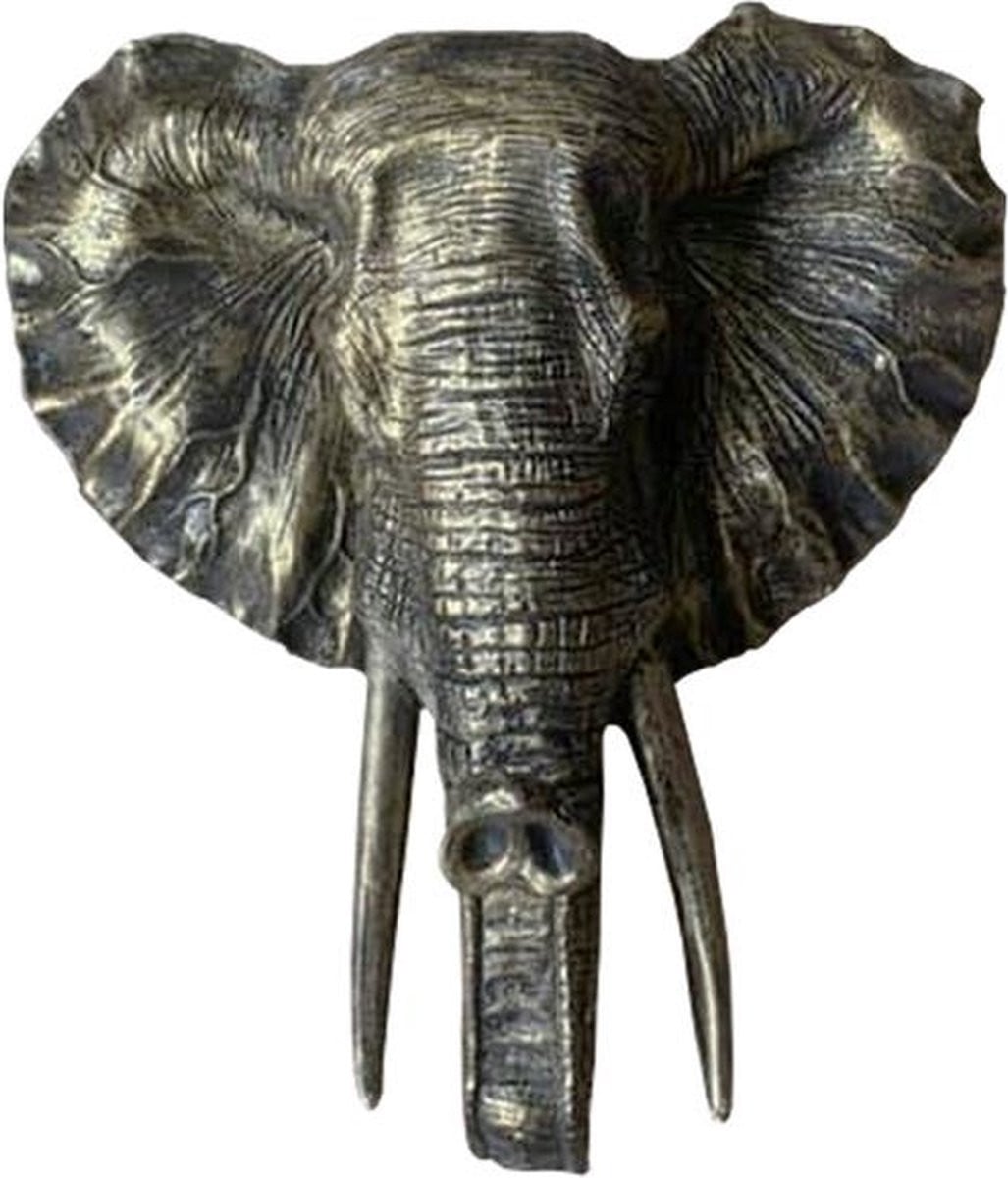 Bronskleurige olifant voor op tafel