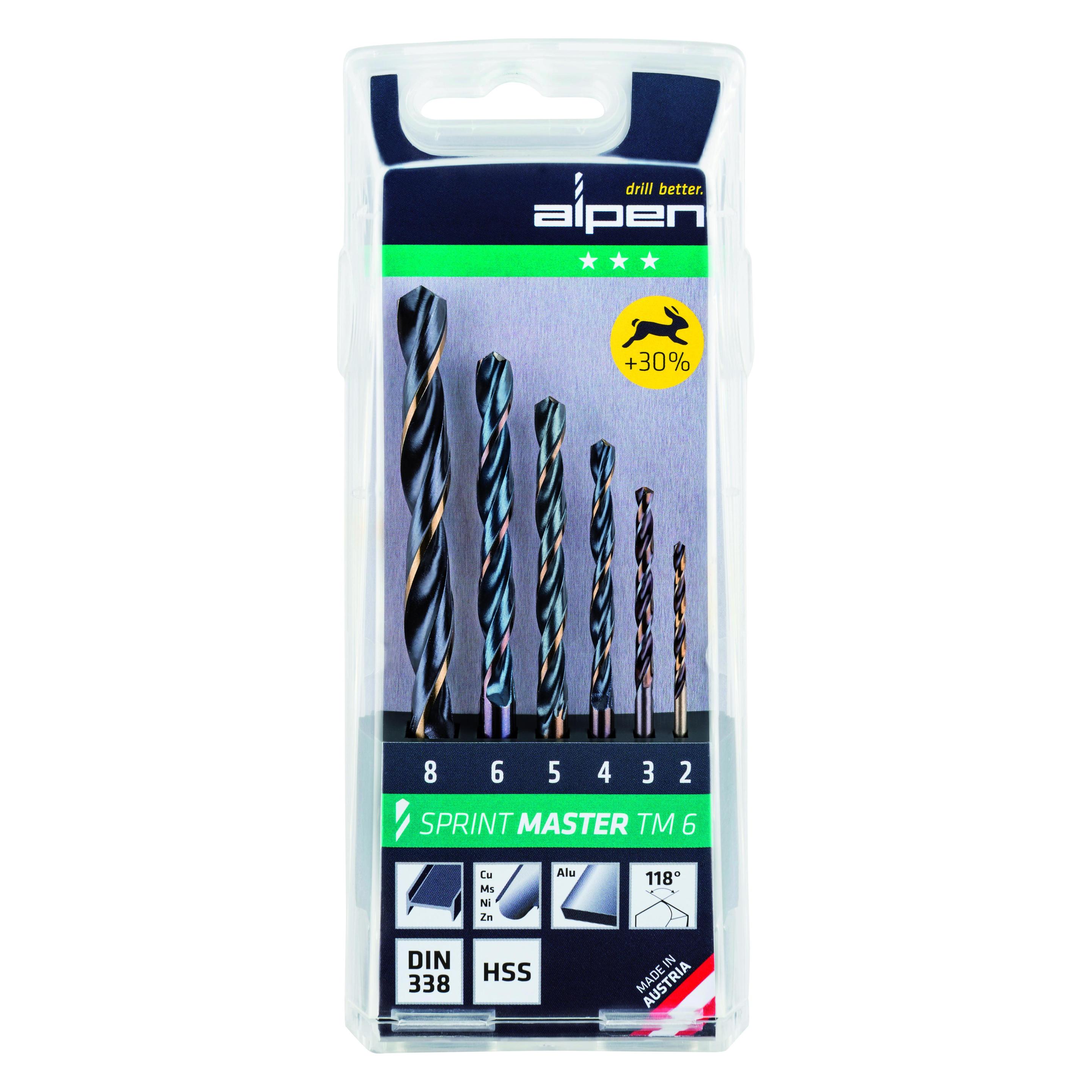 Alpen Bohrersatz Sprint Master (2 Millimeter, 3 Millimeter, 4 Millimeter, 5 Millimeter, 6 Millimeter, 8 Millimeter, 8.0 Millimeter) (811122100)
