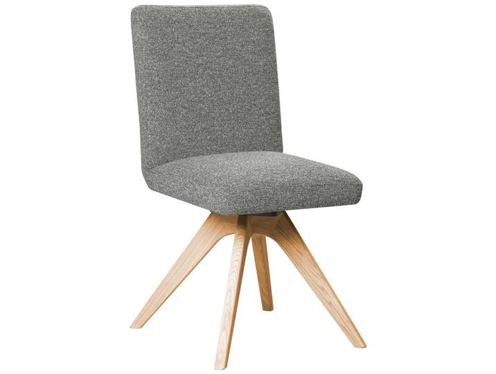 Linea Natura Stuhl, Grau, Holz, Eiche, vollmassiv, eckig, 47x89x60 cm, Sitzfläche 360° drehbar, Esszimmer, Stühle, Esszimmerstühle