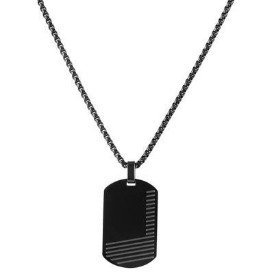 Kette ohne Anhänger ADELIA´S "Halskette mit Anhänger – aus Edelstahl", schwarz, Halsketten, Damen, 61cm, Edelstahl, Perfekt als Geschenk zum Valentinstag