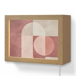 WANDLEUCHTE Figuren - Abstrakt - Rosa Wandlampe 20x15 cm Wandlampe