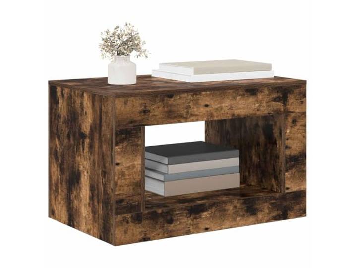 KTHLBRH Kaffeetisch 80 x 50 x 50 cm Eiche geräuchert Elegantes Design, vielseitige Verwendung, robuste Konstruktion, einfache Montage, feuchtigkeitsbeständig