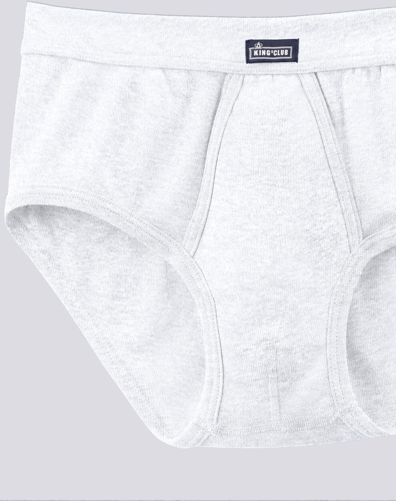 Slip KINGS CLUB, Herren, Gr. 12, 3 Stk., weiss (weiß), 100% Baumwolle, Unterhosen Slip weiß 12, 3 Stk.