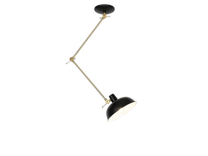 Plafonnier rétro noir avec bronze - Milou