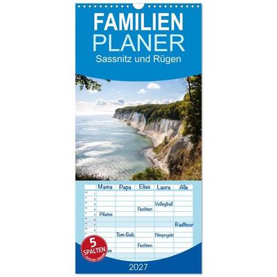 Familienplaner 2027 - Sassnitz und Rügen mit 5 Spalten (Wandkalender, 21 x 45 cm) CALVENDO