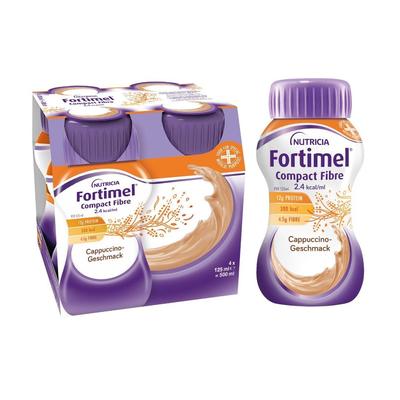 Fortimel Compact Fibre Cappuccino 4x125 ml Flüssigkeit