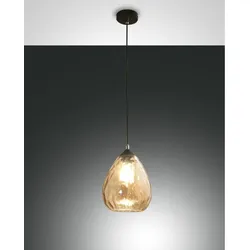 FABAS LUCE FAB-3518-40-125-01 Gisella Pendelleuchte Ø20cm E27 Amber Schwarz Smartluce