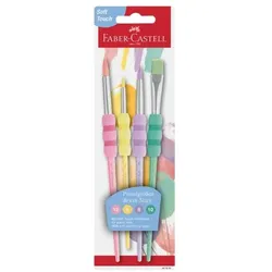 Faber-Castell (Schule) Pinsel-Set Soft-Touch Pastell 4-tlg.