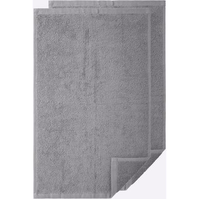 Handtuch WÄSCHEPUR Gr. 1, grau (steingrau), B:50cm L:100cm, Walkfrottee, 100% Baumwolle, Handtücher