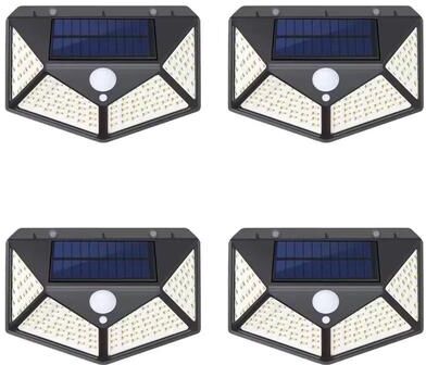 Uplift Picks Solar Motion Sensor Flood Lights Brighten Gardens Patios Garages Automatically Nightly 4 Pcs