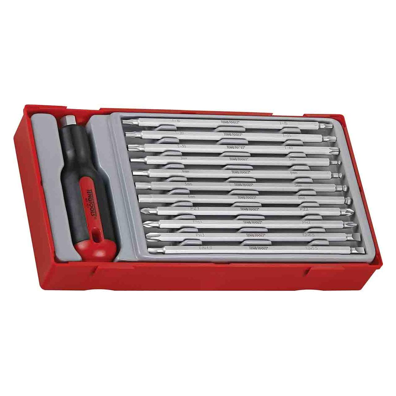 Teng Tools TTMD12D Wechselbit Schraubendreher Satz, 12-teilig, ESD geschützt (TTMD12D)