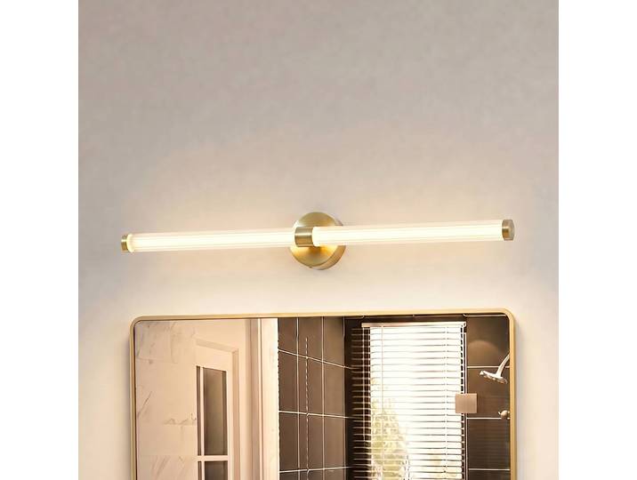 Wandlampe Melisa Lucande, messing / gold, für Badezimmer, Glas, Modern, Wandleuchte, Wandlampe Bad