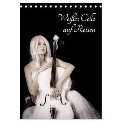 Weißes Cello auf Reisen (Tischkalender 2027 DIN A5 hoch), CALVENDO Monatskalender
