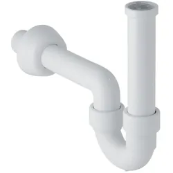Geberit Rohrbogengeruchsverschluss 151100111 1 1/4" x 40 mm, für Waschbecken und Bidet, Abgang horizontal, PP, weiß