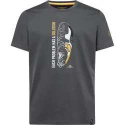 La Sportiva, Herren, Sportshirt, Solution T-Shirt M, Climbing T-Shirt (XL), Schwarz, Gelb