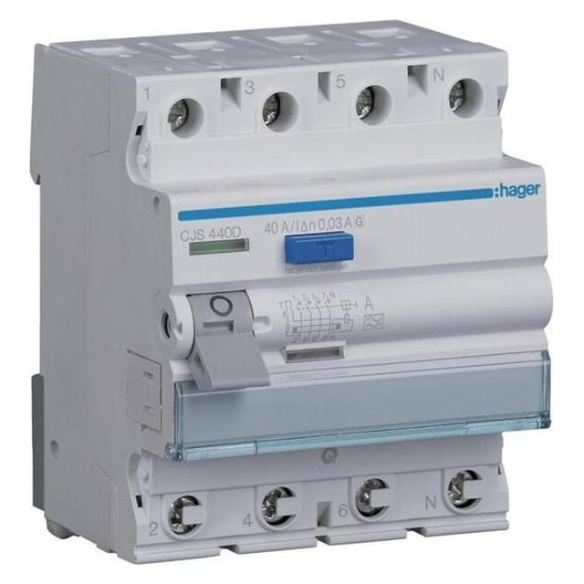 Hager FI-SCHALTER 4P 40A 30MA G/A-VS / CJS440D (CJS440D)