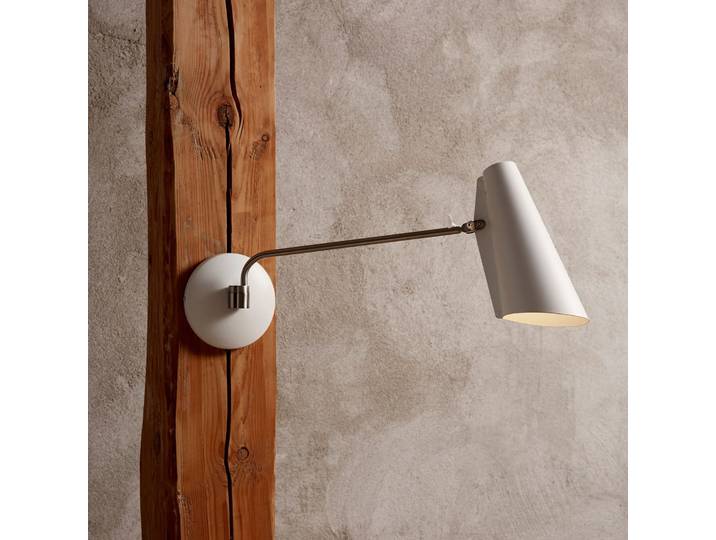 Birdy Wandleuchte Weiß/Chrom - Northern - Wohnzimmer - Design - Metall - Einflammig