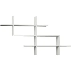 Wandregal Halic ca. 150x82x22 cm Weiß