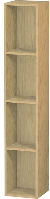 Duravit L-Cube Regalelement LC120503030 18x18cm, 4 Fächer, vertikal, Eiche natur