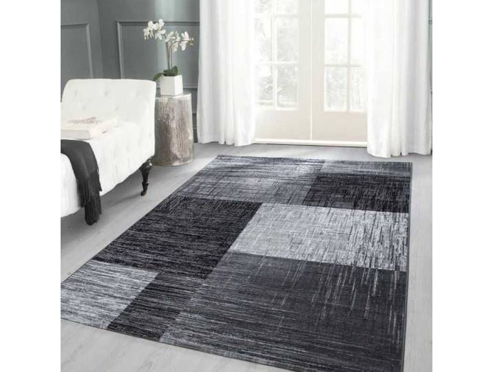 TapisTrend Tapis design Noir-Gris-Blanc 200 x 290 cm moderne designe Plus 8001