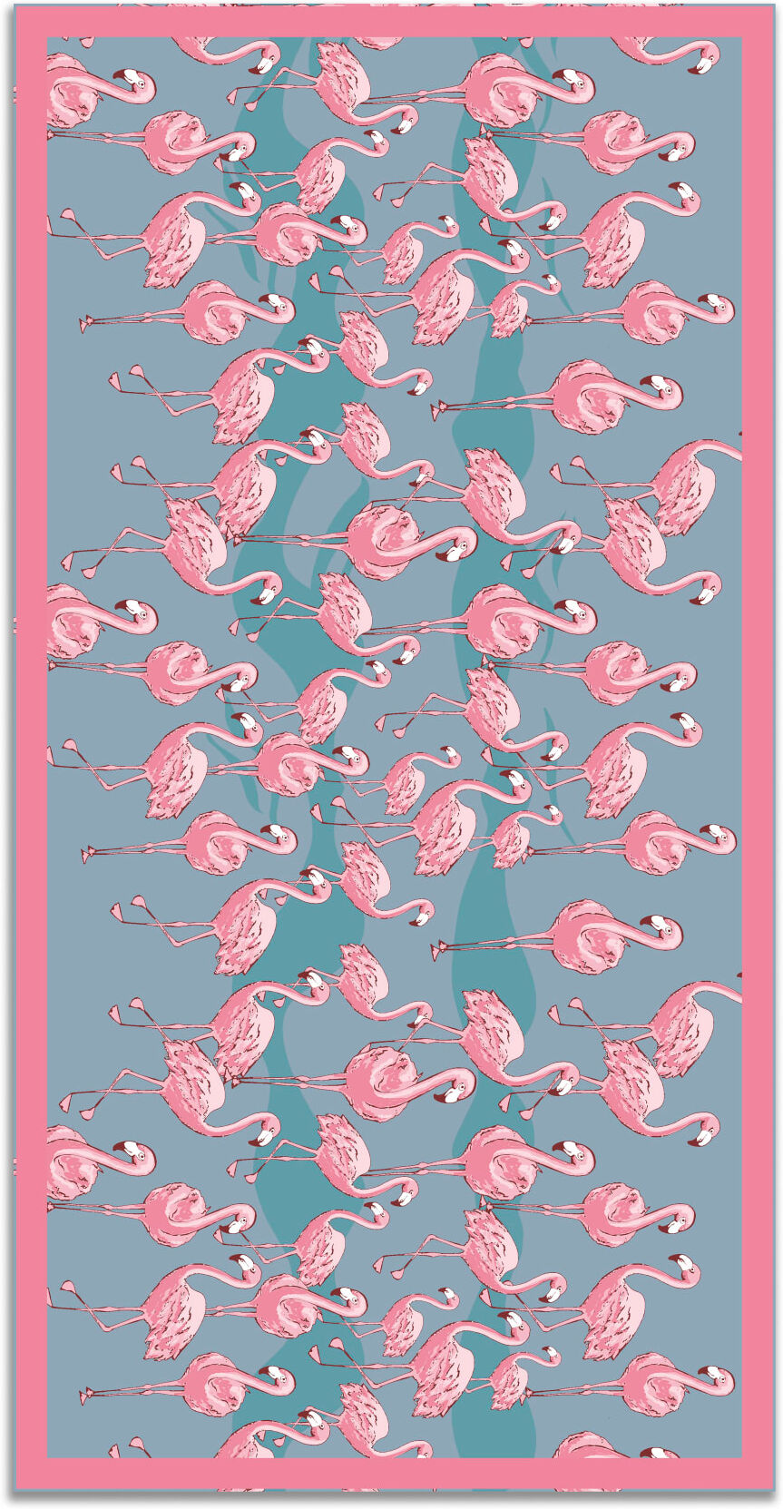 Home and Living Tapis vinyle flamingo 120x170cm Rose 170x0x120cm