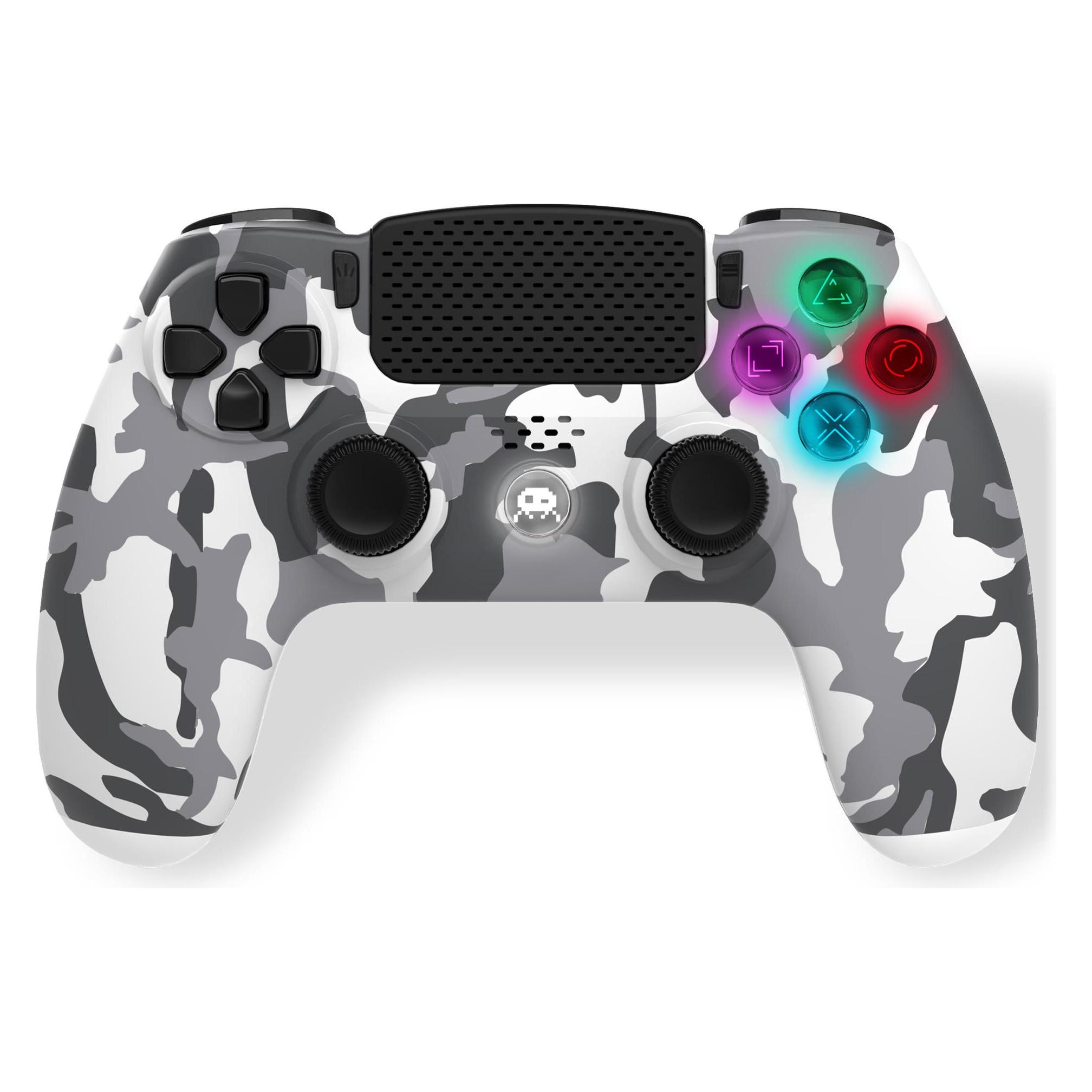 Trade Invaders Wireless Controller for PS4 with 3,5mm jack slot - LED-White Camo (PS4) (140142c)