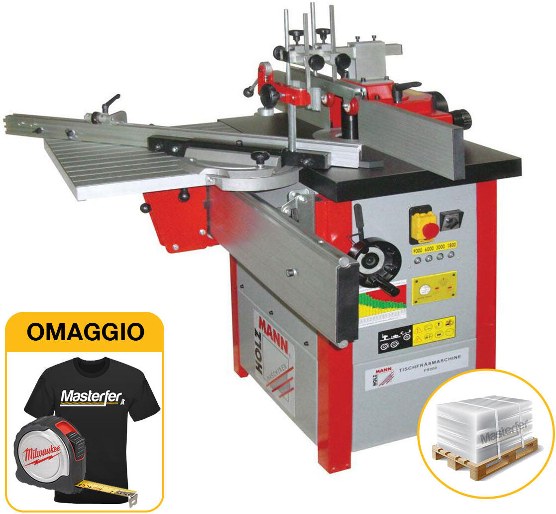 Holzmann FS 200 Fresatrice per legno con banco, trifase 400V