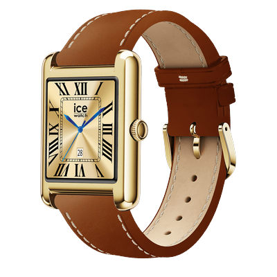 Smartwatch ICE-WATCH "ICE smart TKS 2.0", braun (braun, goldfarben, braun), Smartwatches, Damen, Smartwatch, Armbanduhr, Damenuhr, Bluetooth, digital, Spiele, Lederarmband