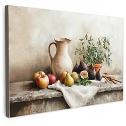 LEINWANDBILD Obst - Kräuter - Ländlich Deko Schlafzimmer 30x20 cm