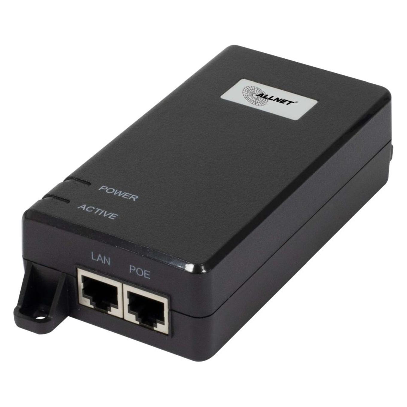 Allnet PoE Injektor 1G/2.5G/5G PoE & PoE bt (15,4W/30W/60W) / Kunststoffgehäuse / ALL-PI102-BT60-5G (802.3af (PoE), 802.3at (PoE+), 802.3bt (PoE++), 60 W) (ALL-PI102-BT60-5G)