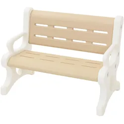 KINDERSITZBANK aus Kunststoff Braun-Weiß 81,5x59,5x48 cm