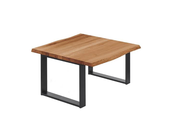 LAMO Manufaktur Baumkantentisch Modern Esstisch Massivholz inkl. Metallgestell (1 Tisch), Baumkante massiv