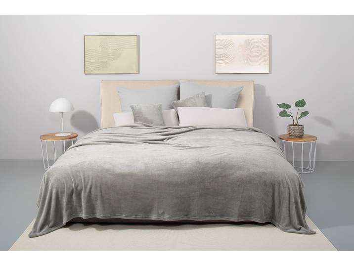 Tagesdecke GOODPRODUCT Desner3 , grau, B:240cm L:250cm, Polyester, Tagesdecken, Tagesdecke, Soft-Touch-Oberfläche, viele Farben erhältlich, Decke ab 140x210 cm