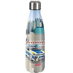 Step by Step Isolierte Edelstahl Trinkflasche Police Car Cody