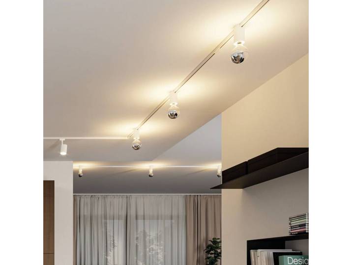 Paulmann URail Ceiling Socket E27, signalweiß, weiß / opal, Metall, Modern