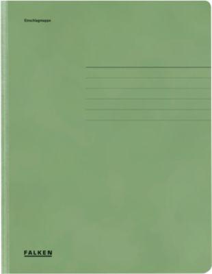 FALKEN Sammelmappe, DIN A4, Einschlagklappen, Manilakarton, grün
