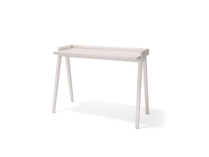 Bureau en hêtre et placard blanc 81x111x50cm